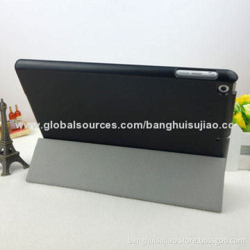Leather Case for iPad Air, Standing, 3 Folding Functions, Fashionable Design, PU + PC Materials